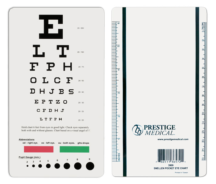 Eye Charts, Tape Measures, EKG Calipers