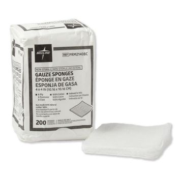 Dressing 4 x 4in Latex-Free, Woven Gauze Sponge, Non-Sterile