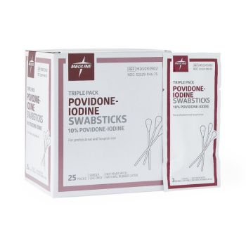 Povidone-Iodine Swabsticks 3/pk