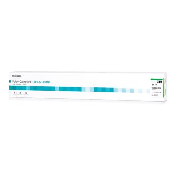 Foley Catheter McKesson 2-Way Coude Tip 5 cc Balloon 14 Fr. Silicone