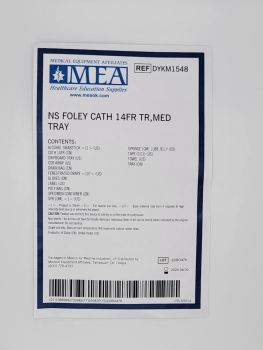 Closed Instertion Foley Tray 14Fr, 10mL Silicone Cath, Non-Sterile, Latex Free