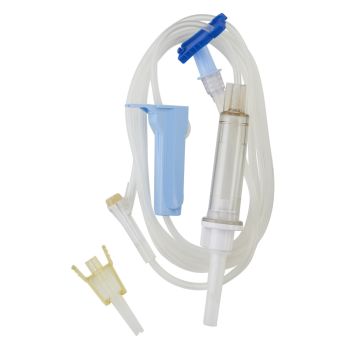 IV Pump Set Interlink® Pump 1 Port 10 Drops / mL Drip Rate Without Filter 76 Inch Tubing Solution