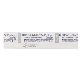 Safetyglide™ Syringe w/needle 27g x .5 Inch Tuberculin