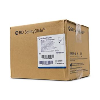 SafetyGlide™ 3 mL 1 Inch 23 Gauge Sliding Safety Needle 