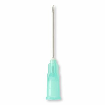 Standard Hypodermic Needle, 21G x 1", Deep Green