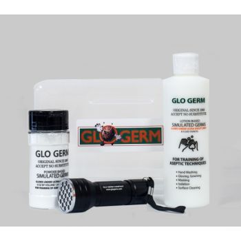 Glo Germ™ 1006 Kit, With 21 LED Ultra Violet Flashlight, Oil and Powder
