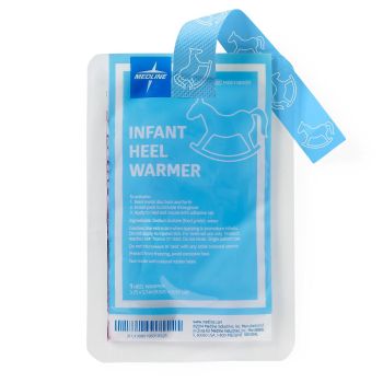 Infant Heel Warmer, Metal Disc and Cloth Strap bx/25