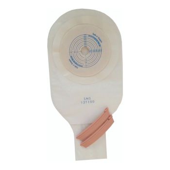 Ostomy Pouch Safe n Simple™ One-Piece System 12 Inch Length Flat, Trim to Fit Drainable