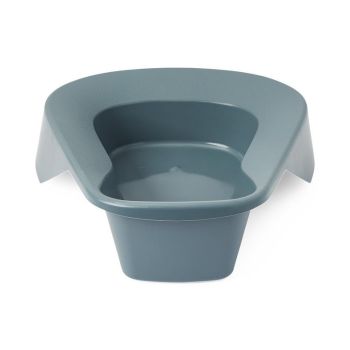 Pontoon Stackable Bedpan, Saddle Shaped, with High Rolled Front, Graphite, 350 lb. Capacity