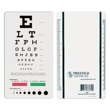 Pocket Snellen Eye Chart , 3 7/8 x 7 5/16 Inch