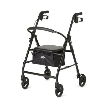 Basic Steel Rollator, Black 6" Casters