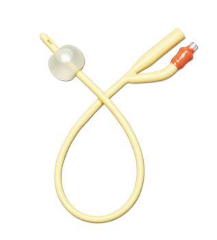Silicone-Elastomer Coated Latex Foley Catheter with Straight Tip, 2-Way, 16 Fr, 10 mL
