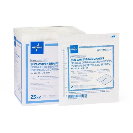 Drain Sponge (Sterile) 4x4 Inch (pkg/2)