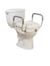Toilet seat, Elevated W/Arms, Locking