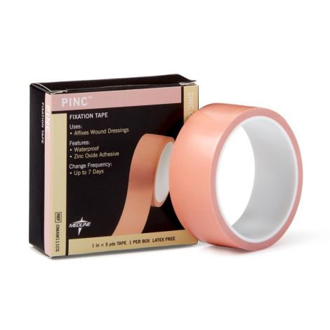 Pinc Zinc Oxide Fixation Tape, 1" x 5 yd.