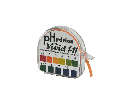 pH Paper in Dispenser Hydrion™ Vivid™ 1.0 to 11.0