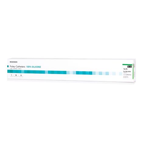 Foley Catheter McKesson 2-Way Coude Tip 5 cc Balloon 14 Fr. Silicone