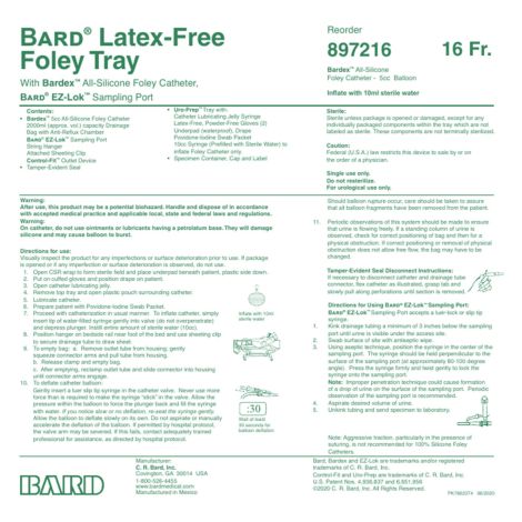 Bard® 16 Fr Foley Catheter Insertion Tray