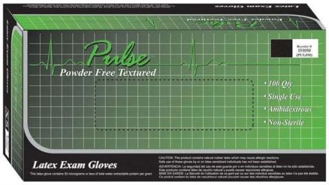 Glove, Pulse™ Latex Exam, Non-Sterile, Powder Free, Textured