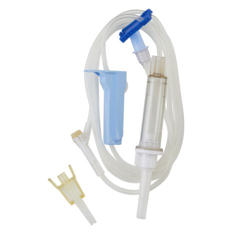 IV Pump Set Interlink® Pump 1 Port 10 Drops / mL Drip Rate Without Filter 76 Inch Tubing Solution