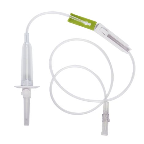 Secondary IV Administration Set ICU Gravity Without Ports 15 Drops / mL Drip Rate Without Filter 34 Inch Tubing Solution