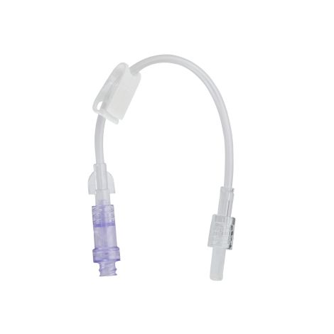 IV Extension Set Needle-Free Port Standard Bore 8 Inch Tubing Without Filter