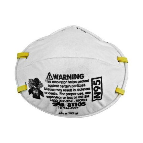 Respirator Mask, Molded, N95 Particulate 8110 Small -Box 