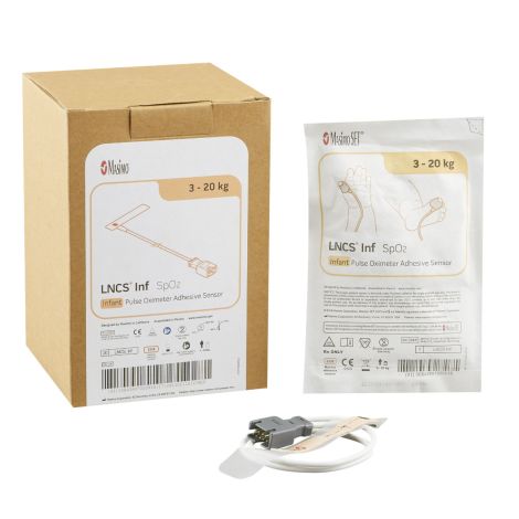 Infant Sensor, Single Use, SpO2, 1.5ft Cord, bx/20