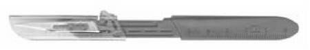 Safety Scalpel Bard-Parker™ Conventional No. 11 Stainless Steel / Plastic Nonslip Grip Handle with Centimeter Scale Sterile Disposable