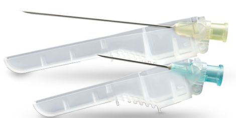 Safety Hypodermic Needle SurGuard3™ 1-1/2 Inch Length 23 G Regular Wall Hinged Safety Needle