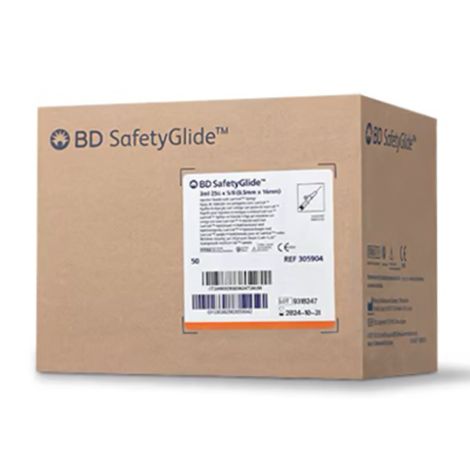 SafetyGlide™ 3 mL 5/8 Inch 25 Gauge Sliding Safety Needle