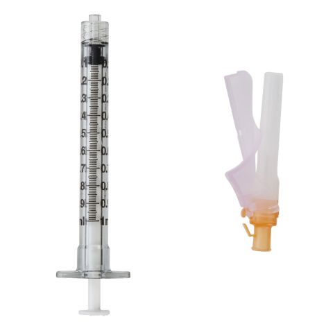 Eclipse Needle with Detachable 1 mL Luer-Lok Syringe, 25G x 5/8"