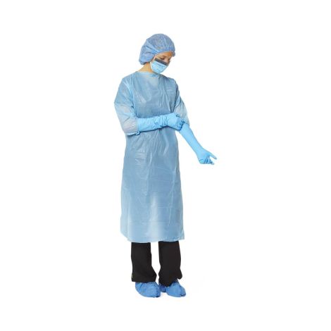 Disposable PE Film Gowns with Open Back