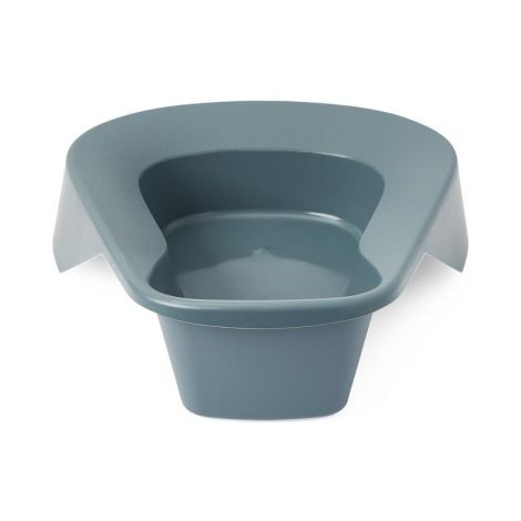 Pontoon Stackable Bedpan, Saddle Shaped, with High Rolled Front, Graphite, 350 lb. Capacity