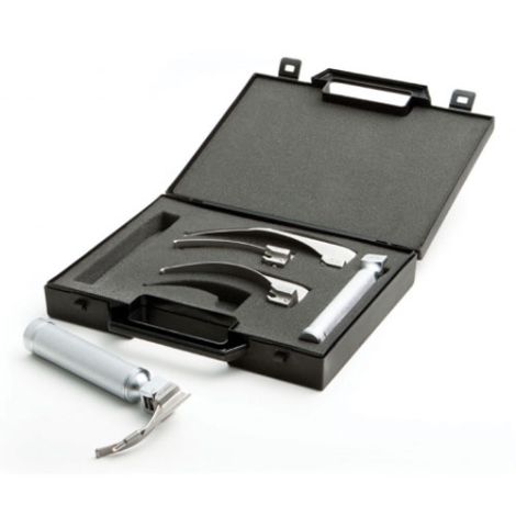 Macintosh Standard Laryngoscope Set, Stainless Steel, Satin Finish, Non-Glare