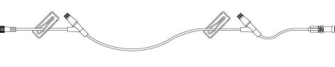 Macro-Bore IV Extension Set with Clave 2 Y-Sites, 32" (81.3 cm)