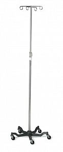 IV Pole Aluminum Five Leg 