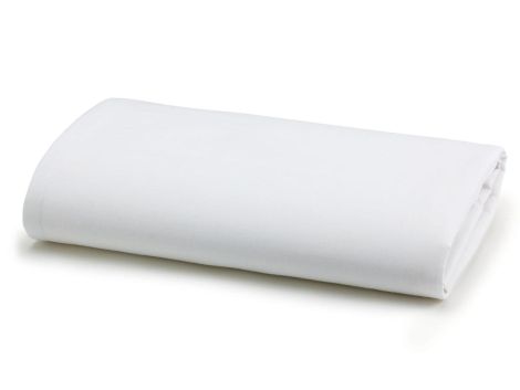 Draw Sheet, Muslin, White with Blue Stitching, 55% Cotton/45% Polyester, 54" x 72"