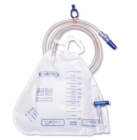 Urinary Drainage Bag, Anti-Reflux w/Extension Tubing