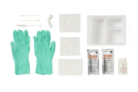 Trach Tray w/ Hydrogen Peroxide and NaCL
