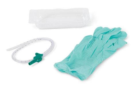 Suction Catheter Mini Trays with Gloves - 10 Fr