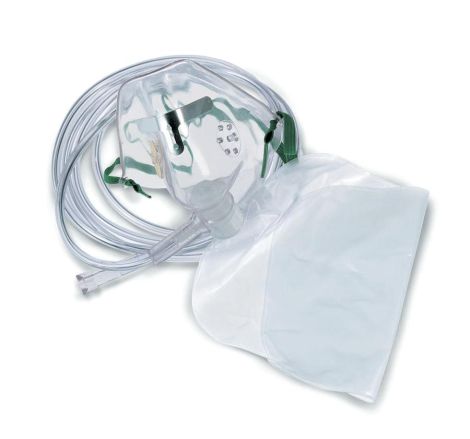 Adult O2 Mask, Non-Rebreather with 84 Inch Tubing