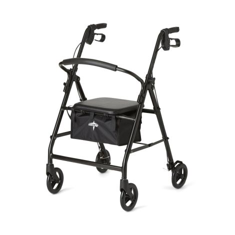 Basic Steel Rollator, Black 6" Casters