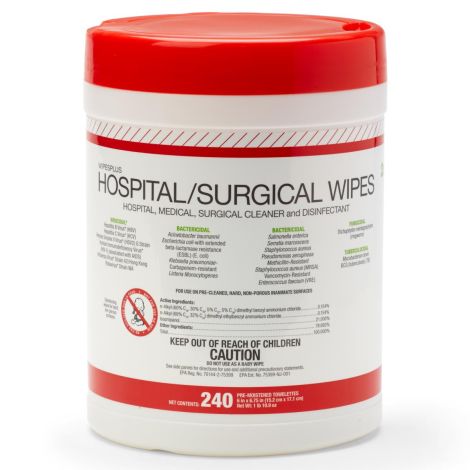 Wipes, Hospital Surgical Disinfectant  6" x 6.7"