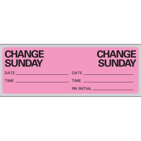 Label "IV Change" Day of Week, (Roll/500) (Specify Day)