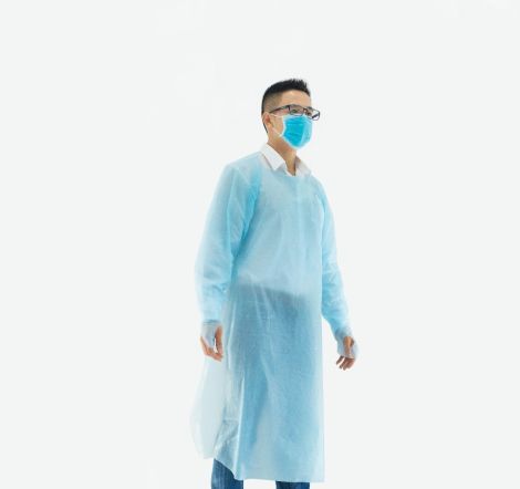Gown, CPE Isolation w/ Thumb Loops, High Level Fluid Protection