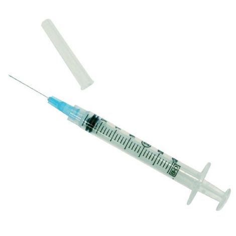 Syringe w/needle 3cc 25g x 1 Inch